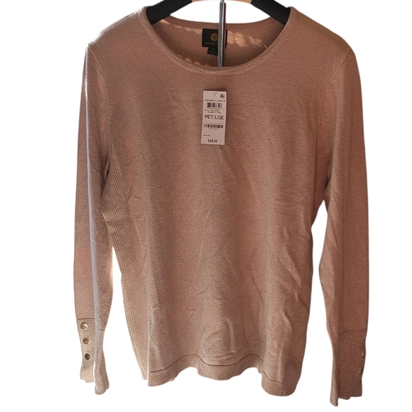 JM Collection Sweaters - NWT JM Collection Gold speckled crewneck